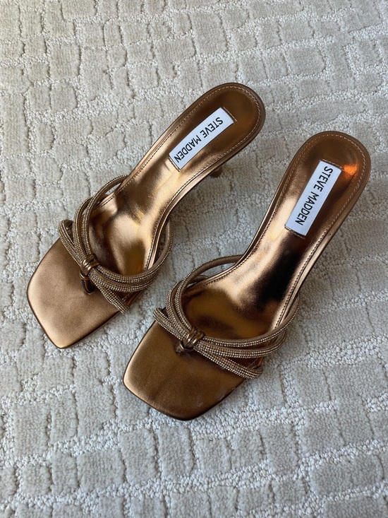 Steve Madden Shoes - Steve Madden Metallic Bronze Heels